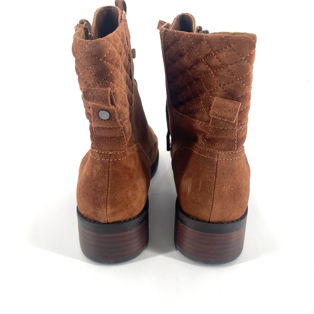 Lucca Lane Cailyn lace-up combat boots in brown suede